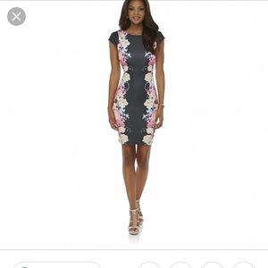 Kardashian kollection midi dress with cap sleeve